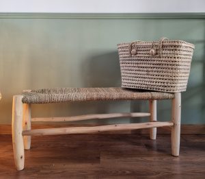 Banc en paille
